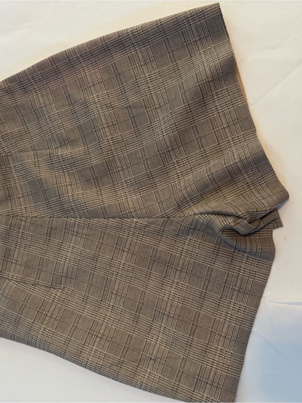Zara Plaid Wrap-Style Mini Skort in Taupe and Black - Picture 5 of 5